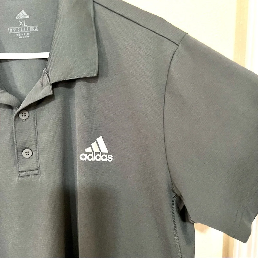 ADIDAS Men’s Large Ultimate365 Solid Polo Shirt charcoal XL